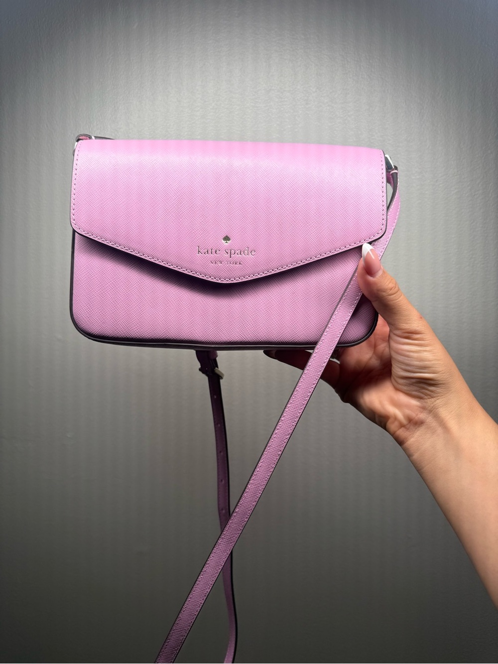 kate spade lilac envelope crossbody bag